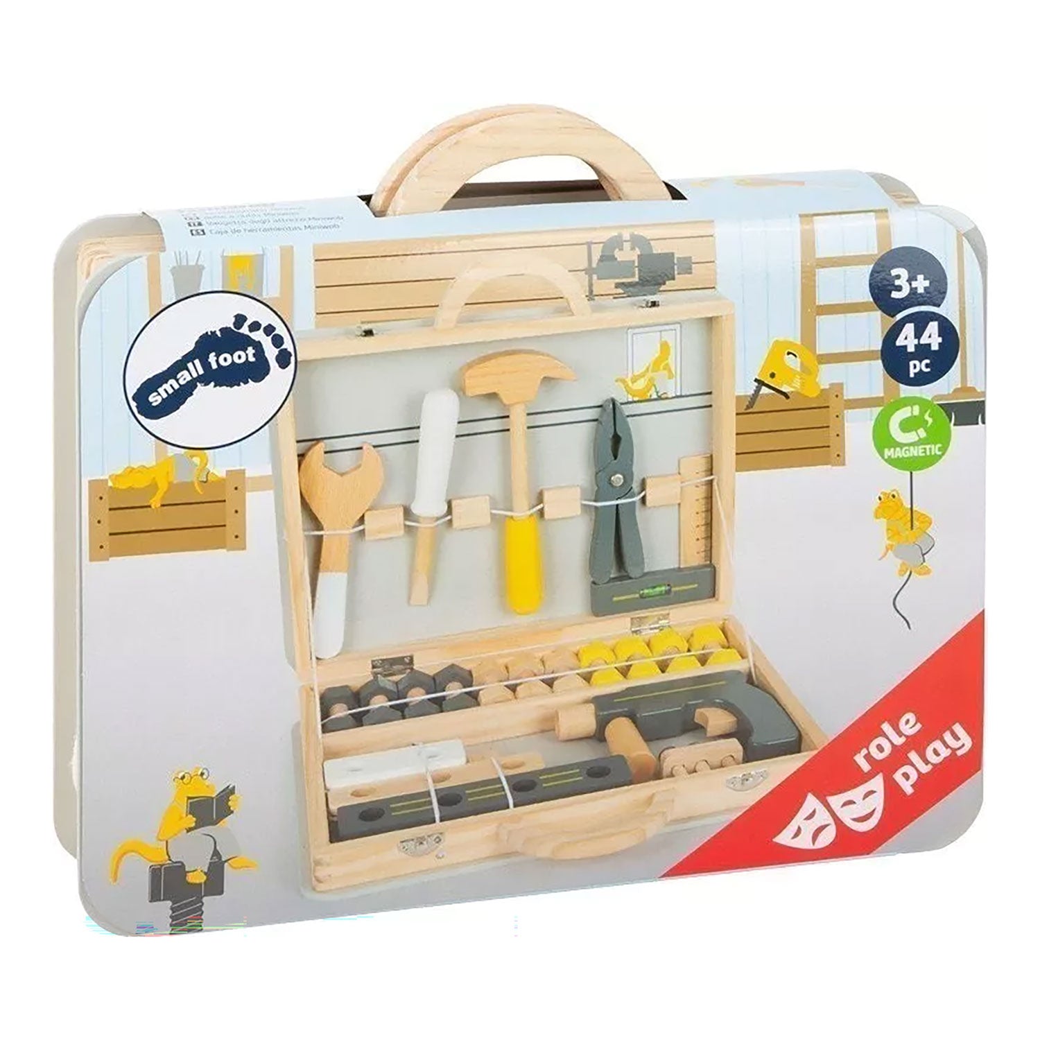 Kinder Werkzeugkoffer aus Holz: Perfekt für Kinder ab 3 Jahren.